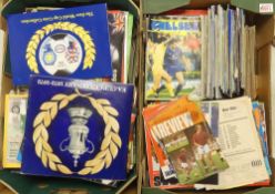 A large quantity of 1970's and 80's football programs featuring Man Utd, Chelsea, Stoke City,