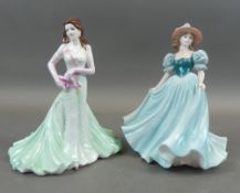 Two Coalport Figures from the Ladies of Fashion series to include Jane & Kathleen, app height of