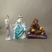 Three Royal Doulton 2nds figurines, The Potter HN1493, Harmony HN2824 and Linda HN3374 (3).