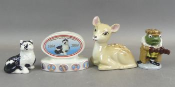 Wade selection of ceramics to include:- Medium sized Money box Bambi, Plaque Shaped Money Box 10th