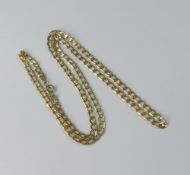 9ct gold 19inch necklace, 2.7g.