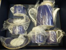 Halcyon Days boxed tea for two set in the Gordon Castle pattern.