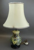A Large Moorcroft Lamp in the Lamia design by Rachel Bishop , with shade, app height of Lamp (