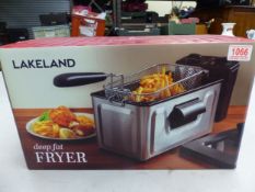Boxed Lakeland deep fat fryer.