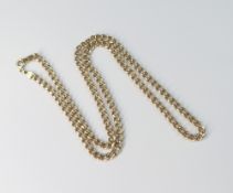 9ct gold 21inch necklace, 7.7g.