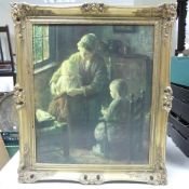 Reproduction painting of 'The First Fitting' by Dutch painter Bernard Pothurst (1882-1966),