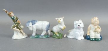 Wade Selection of Ceramic Collector's Club Membership pieces to include:- Peter Pan 2002, Shetland