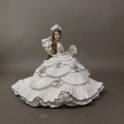 The English Ladies Co. figurine modelled by Thelma Madine - 'Gypsy Fan-tasy' (white edition