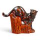 Anita Harris, stunning black & grey Cougar figurine with reactive glazes. Gold signed. H28cm - Image 1 of 7