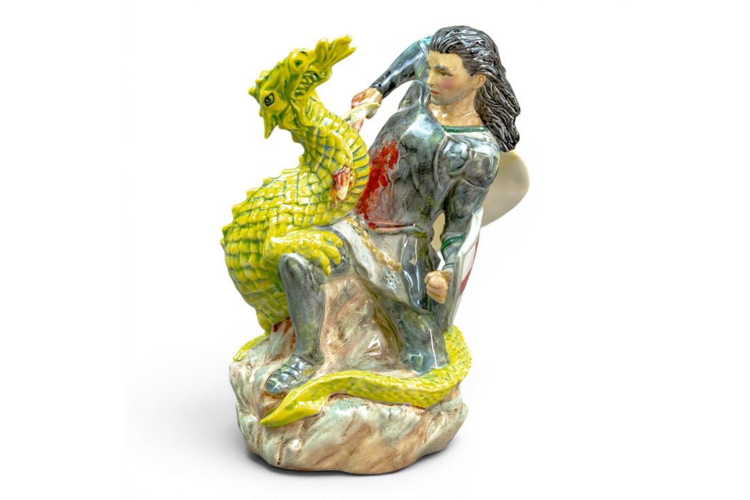 Kevin Francis George & the Dragon Artist Proof by John Michel. - Image 1 of 6