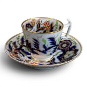 A collection of 19th century porcelain tea cups and saucers in various patterns from different