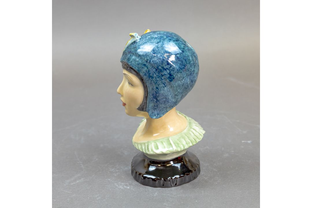 Peggy Davies rare 'Xenobia' Queen of the Nile Jug by Victoria Bourne. Original Colourway, limited - Image 2 of 5