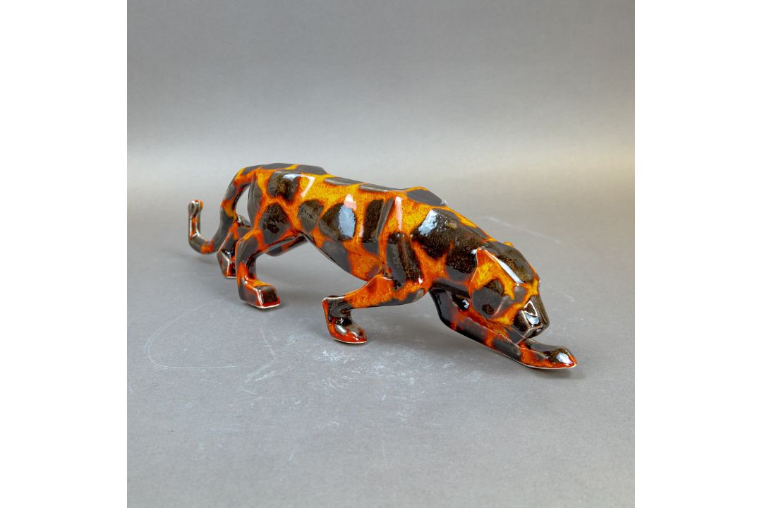Anita Harris model of a Hot Coals Panther L41cm. Gold signed. - Image 3 of 7