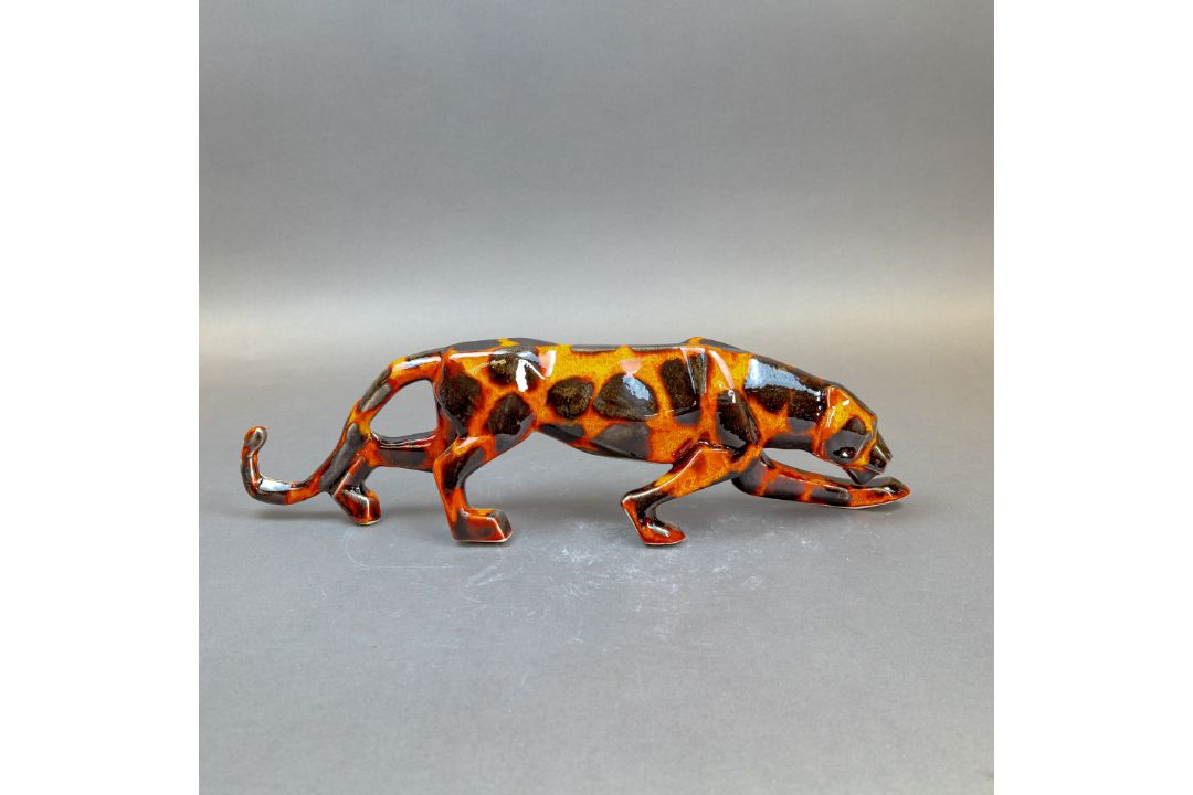 Anita Harris model of a Hot Coals Panther L41cm. Gold signed. - Image 4 of 7