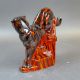 Anita Harris, stunning black & grey Cougar figurine with reactive glazes. Gold signed. H28cm - Image 4 of 7