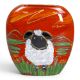 Anita Harris Valais black nosed Sheep purse vase H12cm. Gold signed. - Image 1 of 6