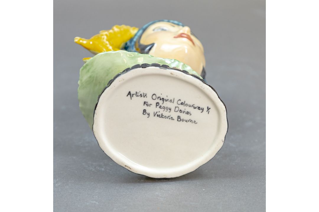 Peggy Davies rare 'Xenobia' Queen of the Nile Jug by Victoria Bourne. Original Colourway, limited - Image 5 of 5