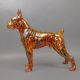 Anita Harris, huge impressive fireside model of an American Boxer Dog, H46.5cm x L49cm, Gold - Image 2 of 13