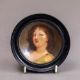 A pair of Doulton Burslem oval hand painted plaques, by Leslie Johnson, each decorated with a woman, - Image 4 of 5