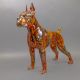 Anita Harris, huge impressive fireside model of an American Boxer Dog, H46.5cm x L49cm, Gold - Image 3 of 13