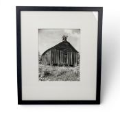 Walker Evans (1903-1975), framed black and white photograph, titled Wooden Church with Open
