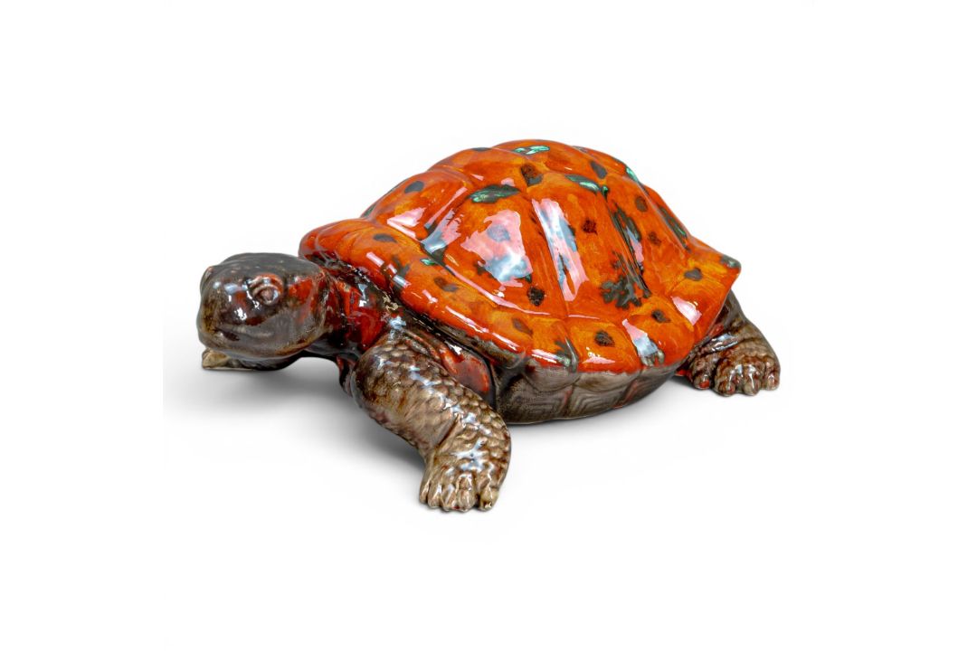 Anita Harris, extra large model of a Tortoise with blue mountain glaze L35cm. Gold signed. - Image 1 of 7