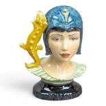 Peggy Davies rare 'Xenobia' Queen of the Nile Jug by Victoria Bourne. Original Colourway, limited