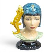 Peggy Davies rare 'Xenobia' Queen of the Nile Jug by Victoria Bourne. Original Colourway, limited