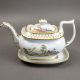 Late 18th/early 19th century porcelain teapots, of various body shapes, matching lids and five - Image 2 of 7