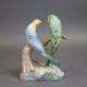 Wade underglaze model of a pair of Budgerigars by Faust Lang, dated 1939. (H: 19.5cm) - Image 4 of 6