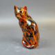 Anita Harris, Seated Cat figurine with glazed fusion Tiger effects H22cm. Gold signed. - Image 2 of 6