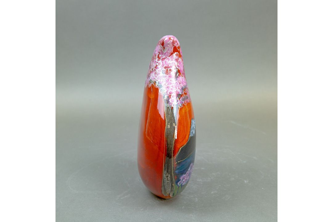 Anita Harris Cherry Blossom Teardrop vase H32cm. Gold signed. - Image 5 of 6