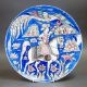 Wade prototype charger, decorated in a Persian/middle eastern style with a figure on horse back with - Image 2 of 7