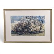 Reginald George HAGGAR, (1905-1988), watercolour painting of 37 Morning, Chapel Chorlton, 36 x