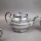Late 19th/early 20th century ceramic chrome Lustre glaze tea pot, covered hexagonal, fluted sugar - Image 8 of 10