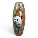 Anita Harris Prestige Giant Panda Havana vase H50cm, RRP £495. Gold signed.