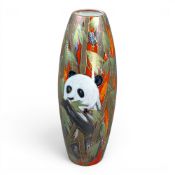 Anita Harris Prestige Giant Panda Havana vase H50cm, RRP £495. Gold signed.