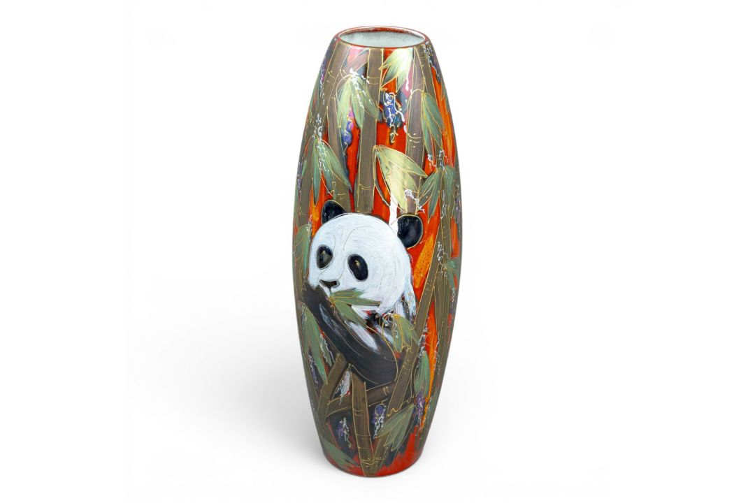 Anita Harris Prestige Giant Panda Havana vase H50cm, RRP £495. Gold signed. - Image 1 of 9
