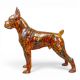 Anita Harris, huge impressive fireside model of an American Boxer Dog, H46.5cm x L49cm, Gold - Image 1 of 13