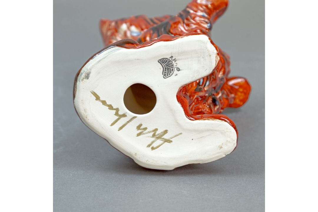 Anita Harris Flambe begging Westie / West Highland type Dog H19cm. Gold signed. - Image 6 of 6