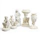A group of ceramic pieces to include a pair of figures, boy & girl, both plainly decorated but - Image 1 of 12