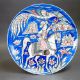 Wade prototype charger, decorated in a Persian/middle eastern style with a figure on horse back with - Image 7 of 7