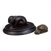 Deborah Scaldwell Moody (British 1960), a bronze sculpture of a kneeling nude woman, on oval plinth,