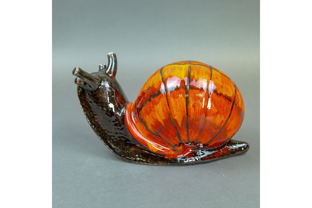 Anita Harris large model of a hand painted stunning Snail L30cm. Gold signed. - Image 3 of 5