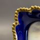 Royal Worcester square bowl depicting a race horse and jockey, by artist Harry Davis, cobalt blue - Image 5 of 8