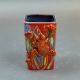 Anita Harris Tree Frog on a medium square vase H22cm. Gold signed. - Image 2 of 5