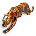 Anita Harris model of a Hot Coals Panther L41cm. Gold signed.