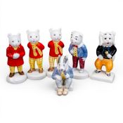 Beswick Rupert and Friends series to include three Rupert the Bear figurines (one boxed), Pong Ping,