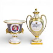 Spode selection to include:- two handled vase with cover to commemorate the 1981 wedding of HRH