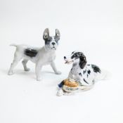Royal Copenhagen Porcelain dogs to include:- French Bulldog No:1457 together with Setter with a